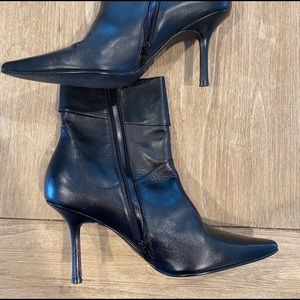 Aldo black leather mid-calf boots